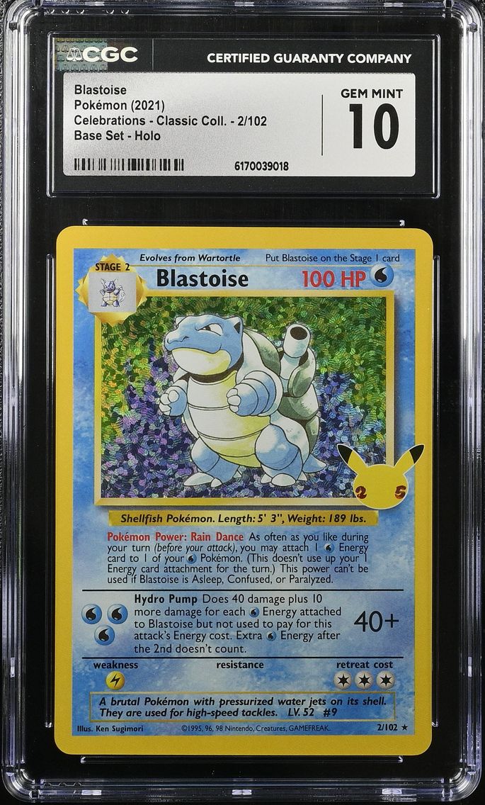 2021 #2 Blastoise CGC 10 Celebrations - Classic Collection - English