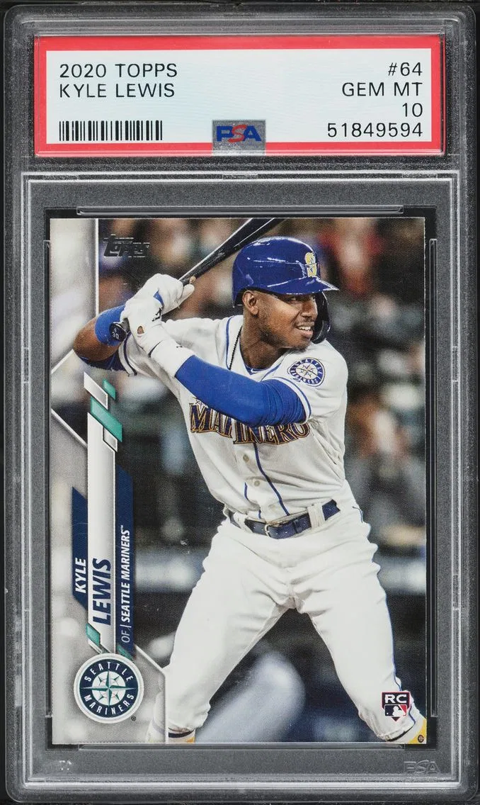 2020 #64 Kyle Lewis PSA 10 Topps Baseball