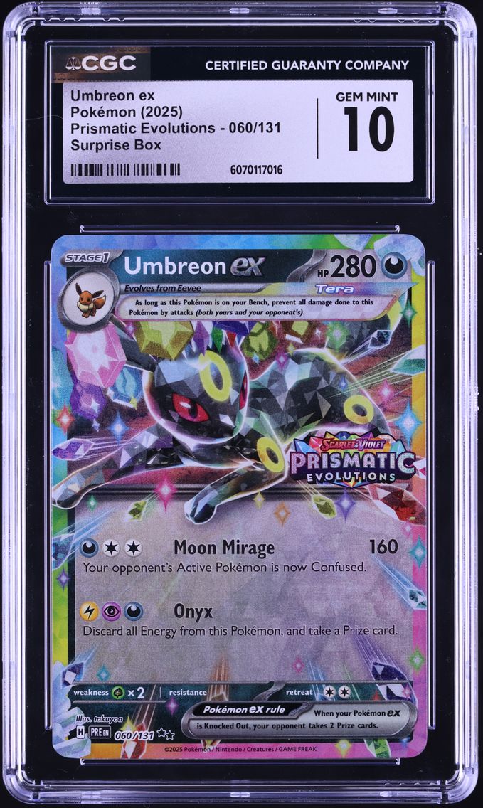 2025 #060 Umbreon EX CGC 10 Pre EN-Prismatic Evolutions Pokemon
