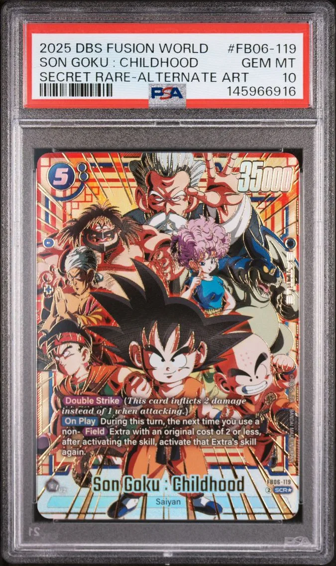 2025 #FB06-119 Son Goku : Childhood PSA 10 Dragon Ball Super Card Game Fusion World Rivals Clash