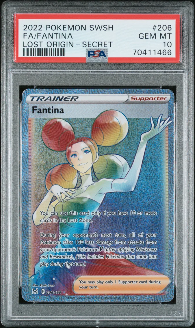 2022 Pokemon Sword & Shield Lost Origin Full Art/Fantina Sword & Shield Lost Origin #206 PSA 10