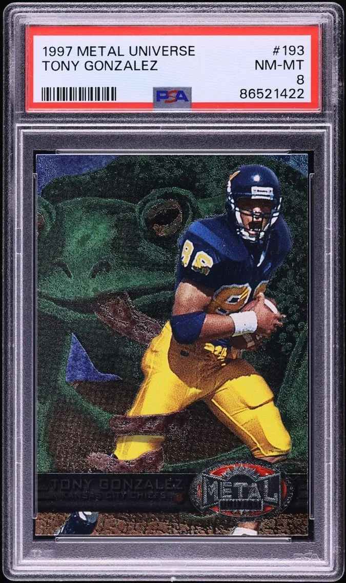 1997 Metal Universe Tony Gonzalez ROOKIE #193 PSA 8 NM-MT