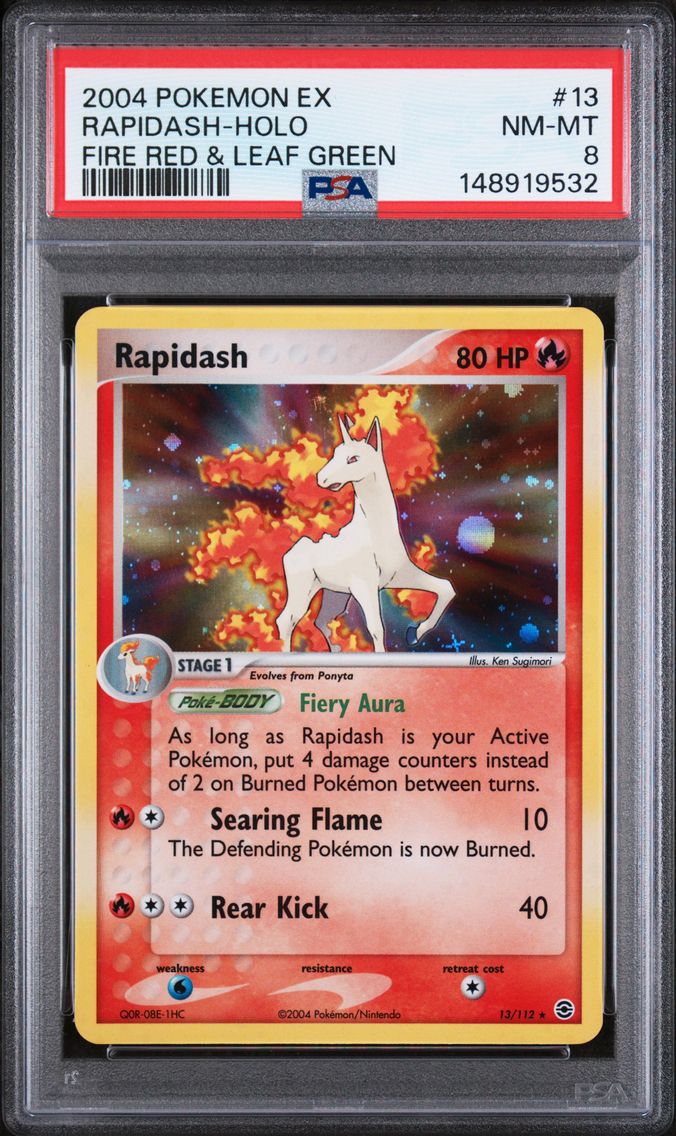 2004 #13 Rapidash-Holo PSA 8 EX 