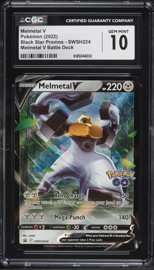 2022 #SWSH224 Melmetal V CGC 10 Pokemon Sword & Shield Promo Pokemon GO Battle Deck Holo