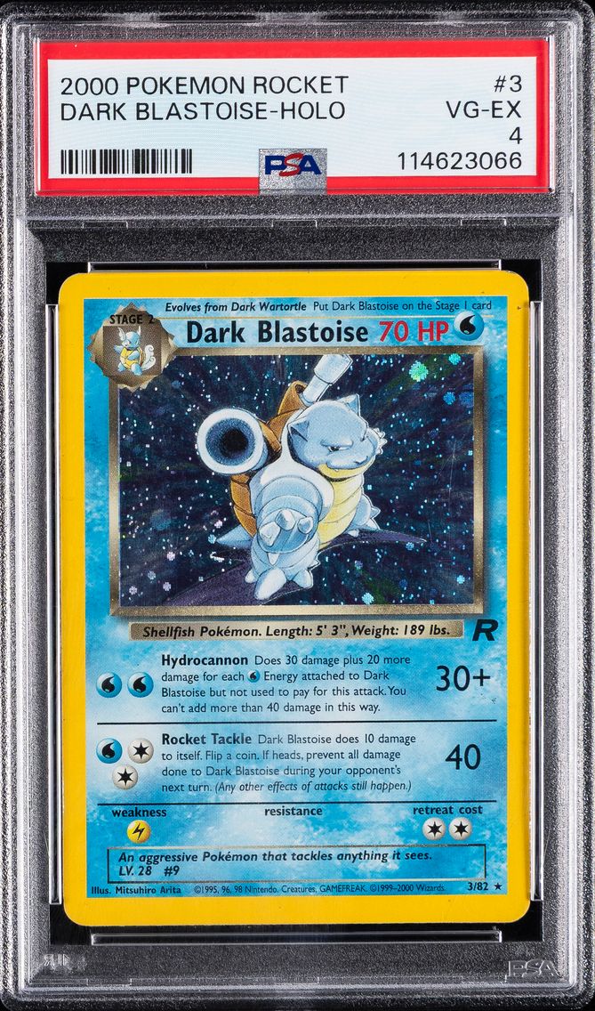 2000 #3 Dark Blastoise-Holo PSA 4 Rocket Pokemon