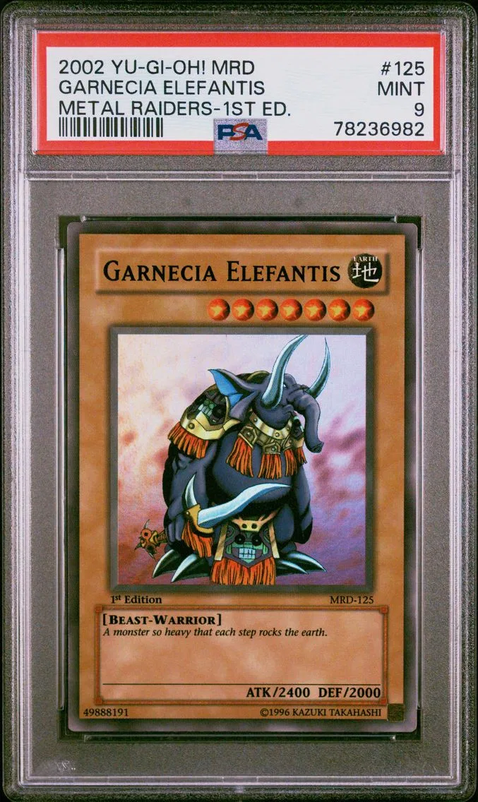 2002 #125 Garnecia Elefantis 1st Edition PSA 9 YU-GI-Oh! Mrd-Metal Raiders