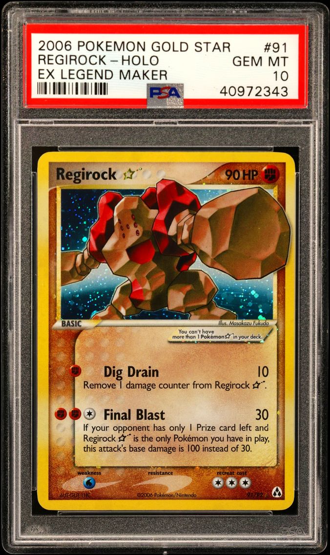 2006 #91 Regirock-Holo Gold Star