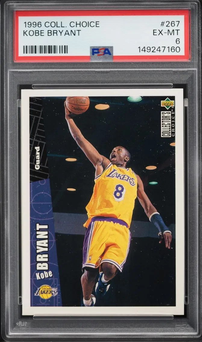 1996 #267 Kobe Bryant PSA 6 Collector's Choice Basketball ROOKIE