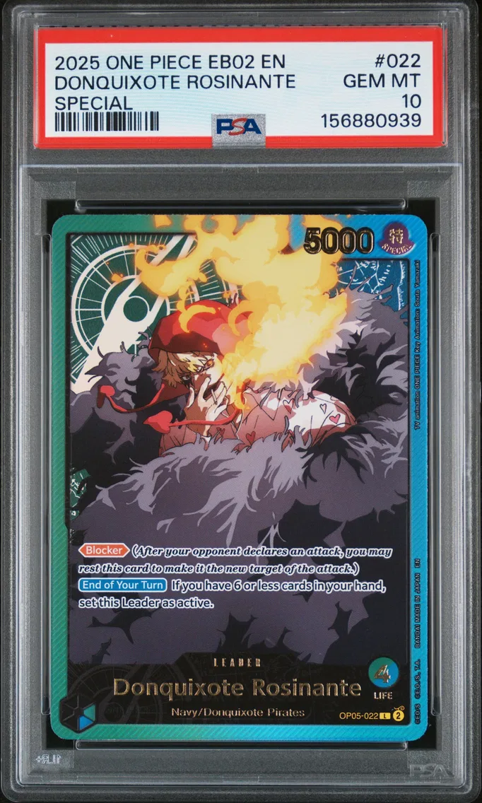 2025 #022 Donquixote Rosinante PSA 10 One Piece EB02-Extra Booster -Anime 25th Collection-