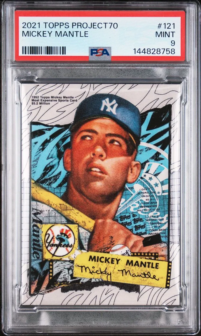 2021 #121 Mickey Mantle PSA 9 Topps PROJECT70