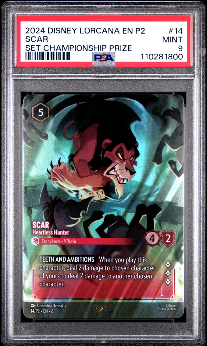 2024 #14 Scar - Heartless Hunter PSA 9 Disney Lorcana EN P2-Promo