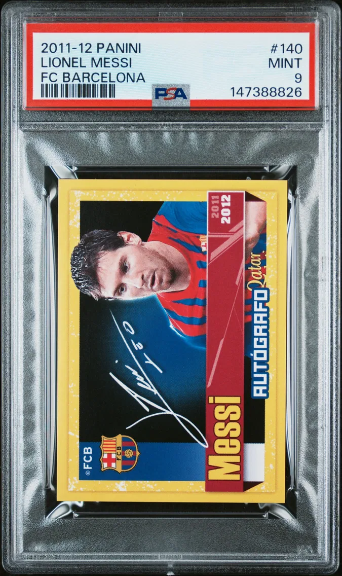 2011 #140 Lionel Messi PSA 9 Panini FC Barcelona