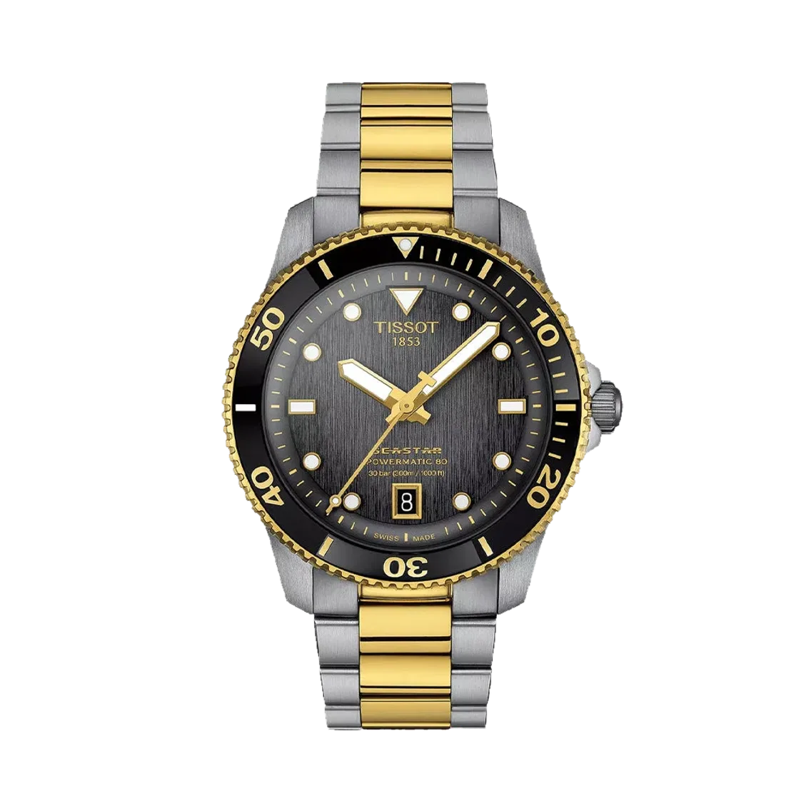 Tissot Seastar 1000 Powermatic 80 40mm - Black on Bracelet