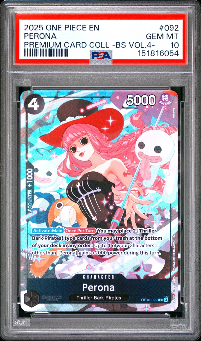 2025 #092 Perona PSA 10 One Piece Premium Card Collection -Best Selection Vol.4 -