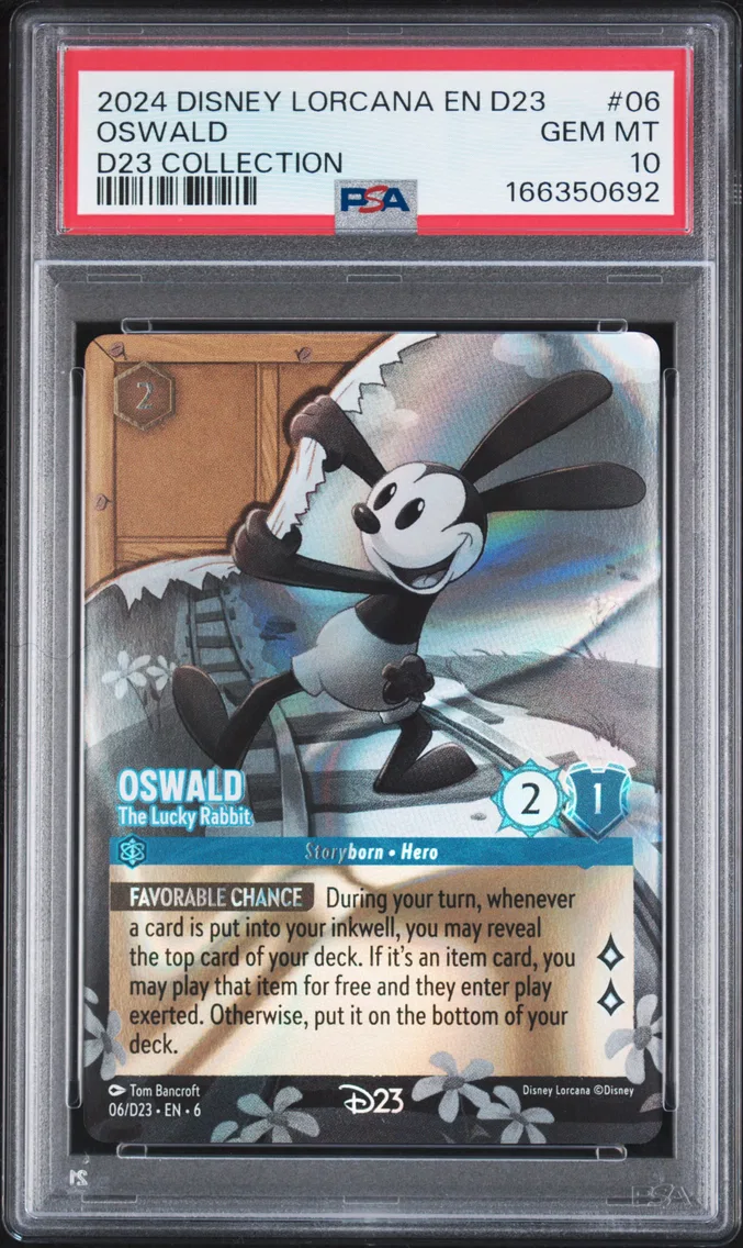 2024 #06 Oswald - the Lucky Rabbit PSA 10 Disney Lorcana EN D23-D23 Expo Promo