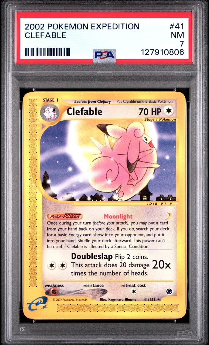 2002 #41 CLEFABLE PSA 7 Expedition