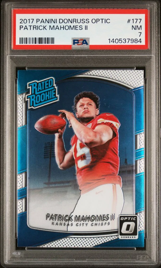 2017 #177 Patrick Mahomes II PSA 7 Panini Donruss Optic