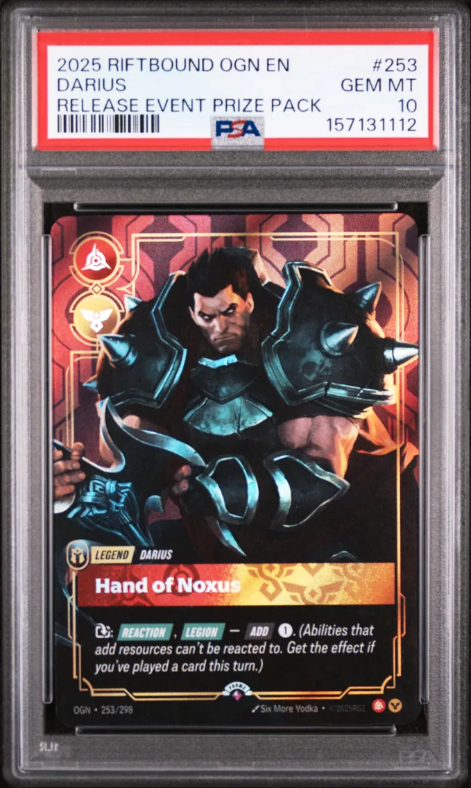 2025 #253 Darius - Hand of Noxus PSA 10 Riftbound: League of Legends Ogn-Origins