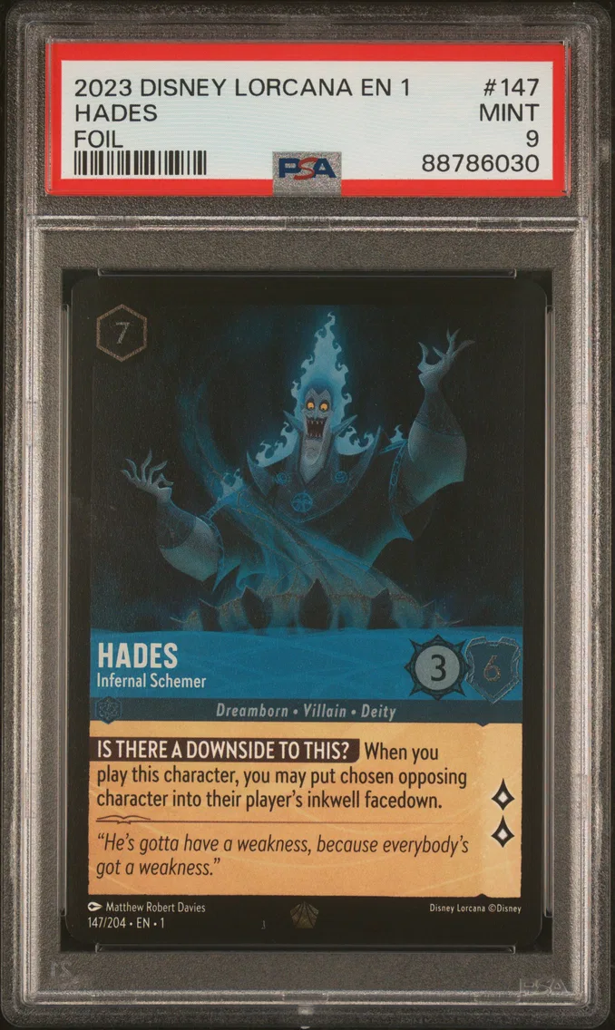 2023 #147 Hades - Infernal Schemer PSA 9 Disney Lorcana EN 1-the First Chapter