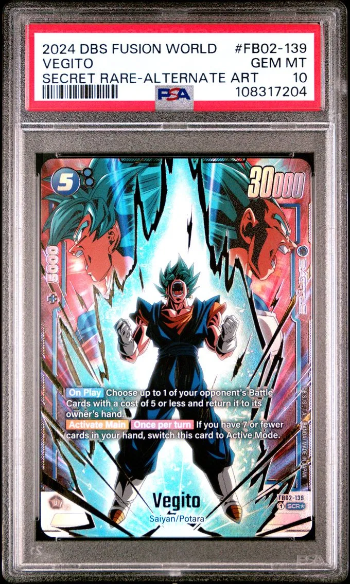 2024 #FB02-139 Vegito PSA 10 Dragon Ball Super Card Game Fusion World Blazing Aura