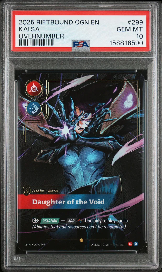 2025 #299 Kai'SA - Daughter of the Void PSA 10 Riftbound: League of Legends Ogn-Origins