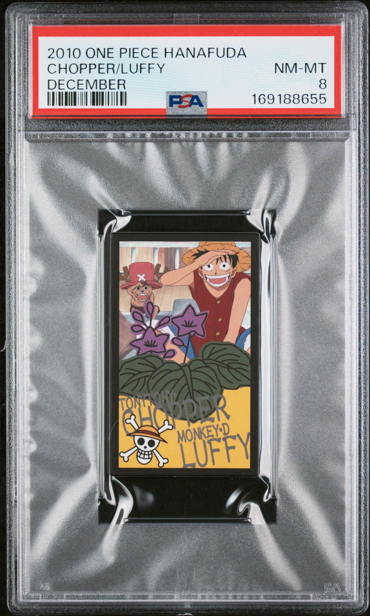 2010 #Na Monkey D. Luffy/Tony Tony Chopper PSA 8 One Piece Hanafuda