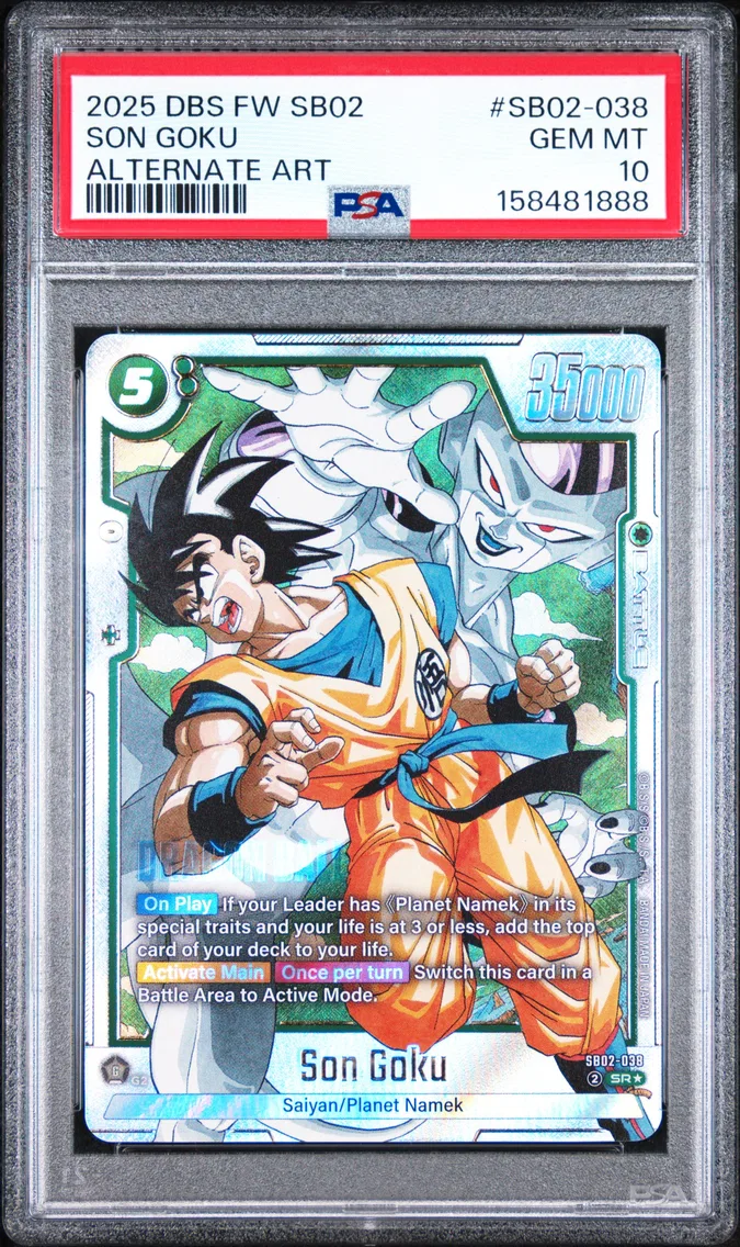 2025 #SB02-038 Son Goku PSA 10 Dragon Ball Super Card Game Fusion World Manga Booster 02