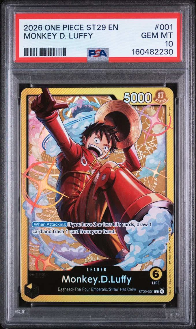 2026 #001 Monkey D. Luffy PSA 10 One Piece Starter Deck ST29-Egghead