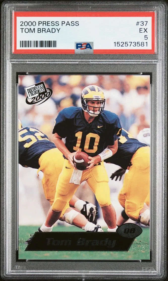 2000 #37 Tom Brady PSA 5 Press Pass