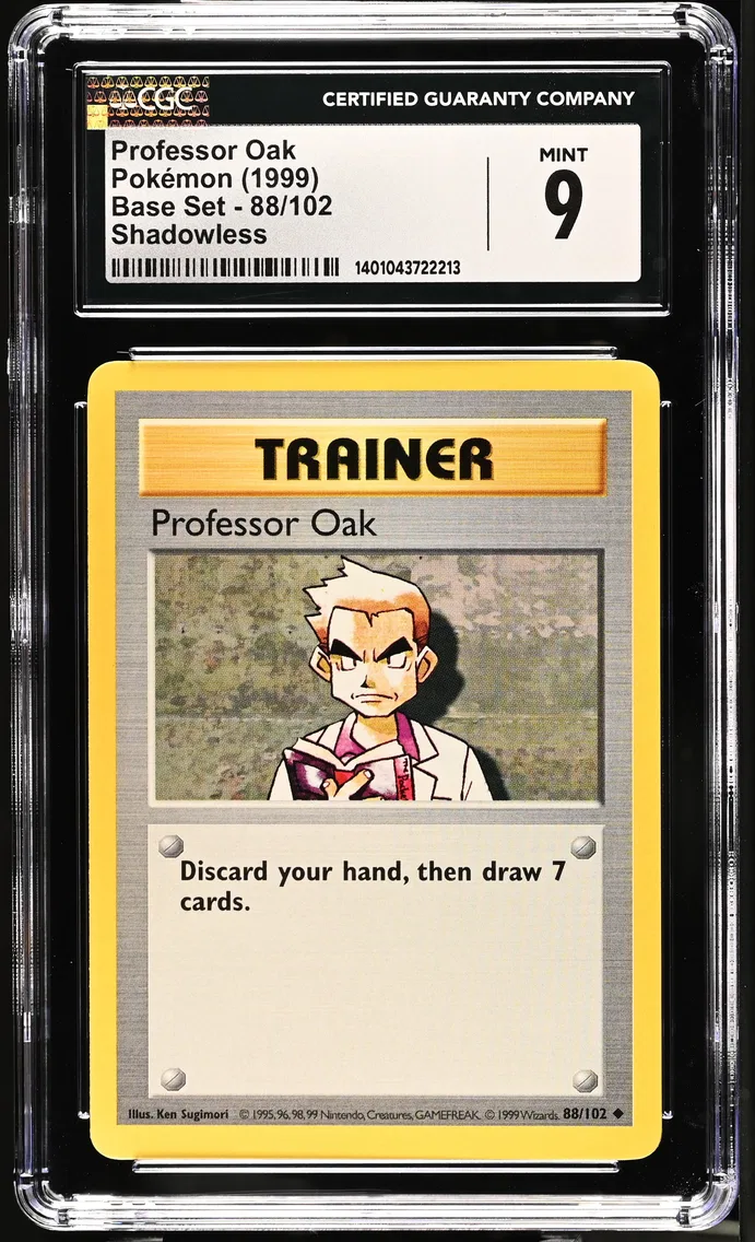 1999 #88 Professor Oak Shadowless CGC 9 Base Set (Shadowless) - English