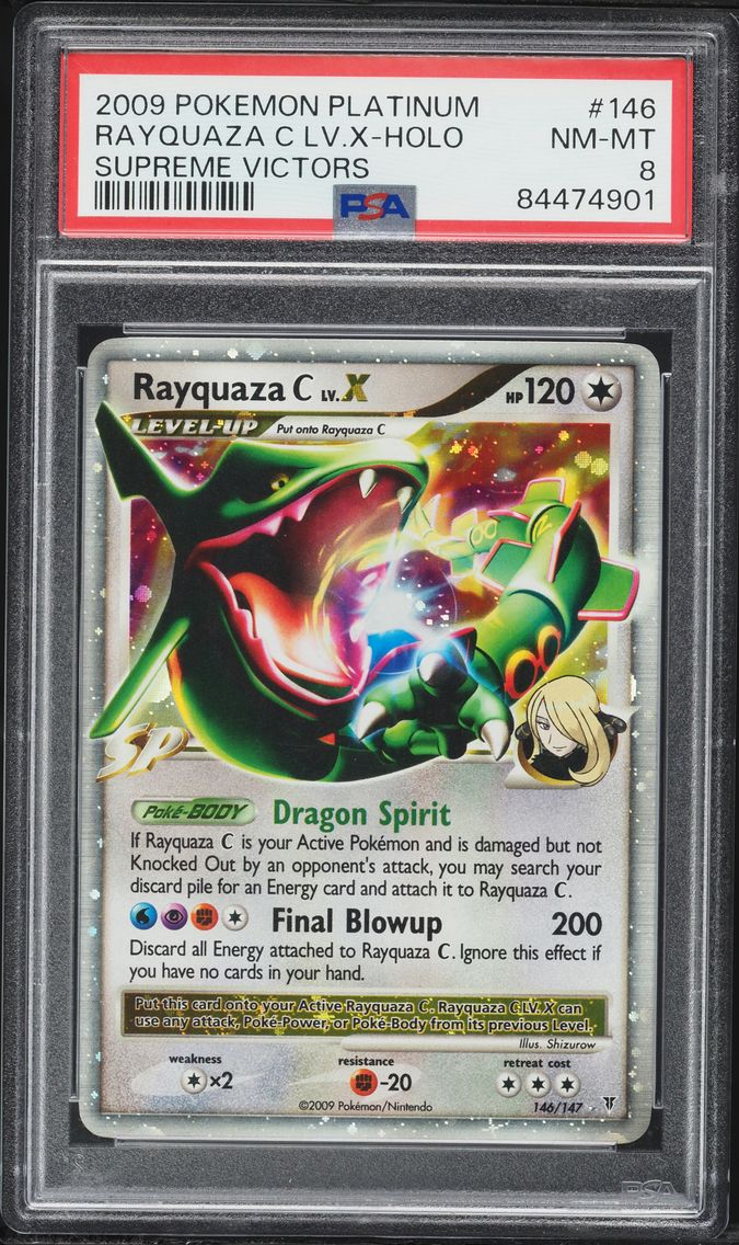 2009 #146 Rayquaza C LV.X-Holo PSA 8 Platinum Supreme Victors Pokemon