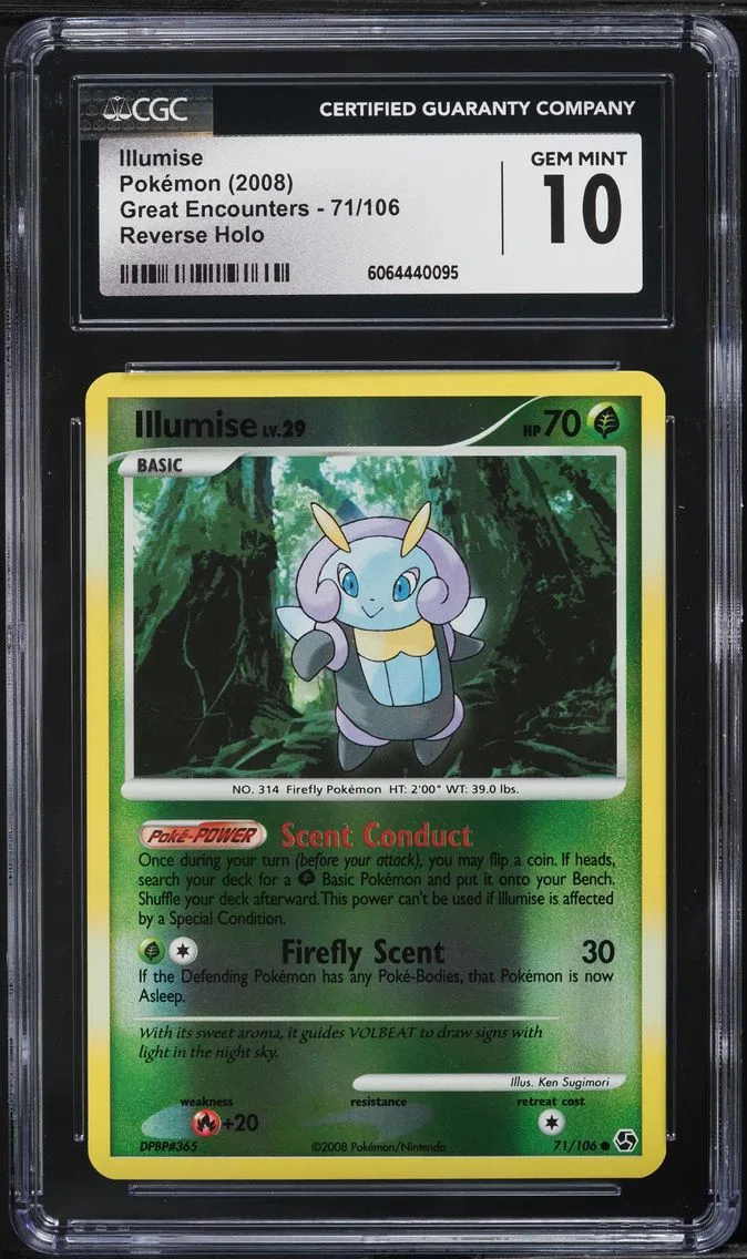 2008 Great Encounters - English Illumise Reverse Holo #71 CGC 10