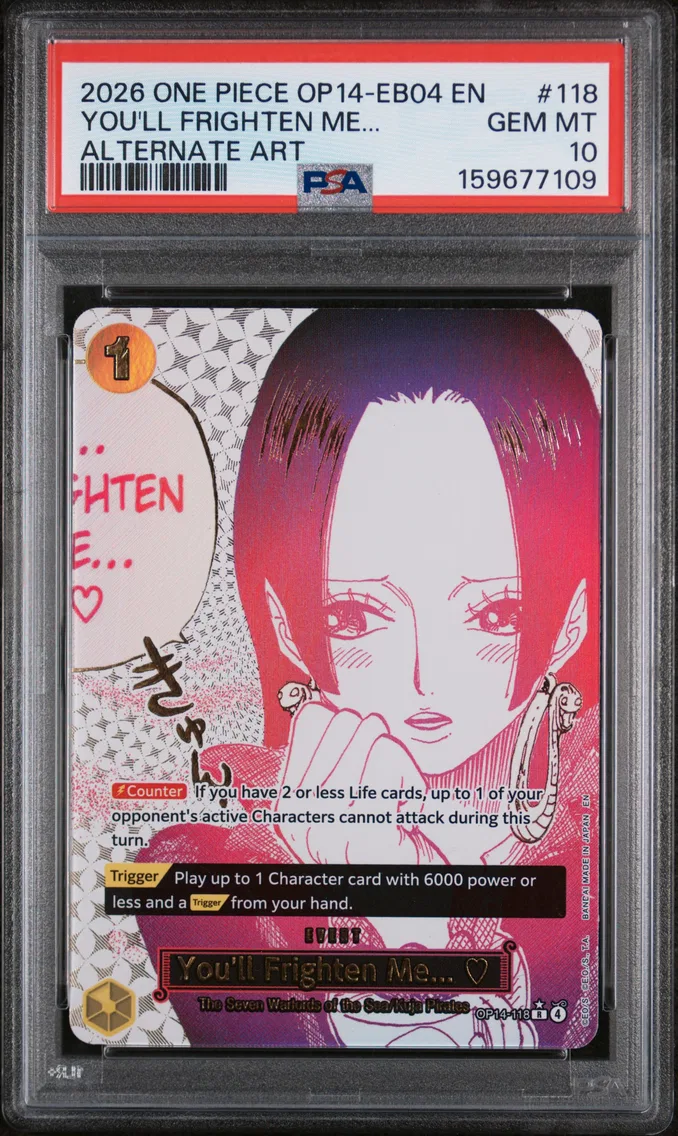 2026 #118 You'll Frighten Me... PSA 10 One Piece OP14-EB04-the Azure Sea's Seven