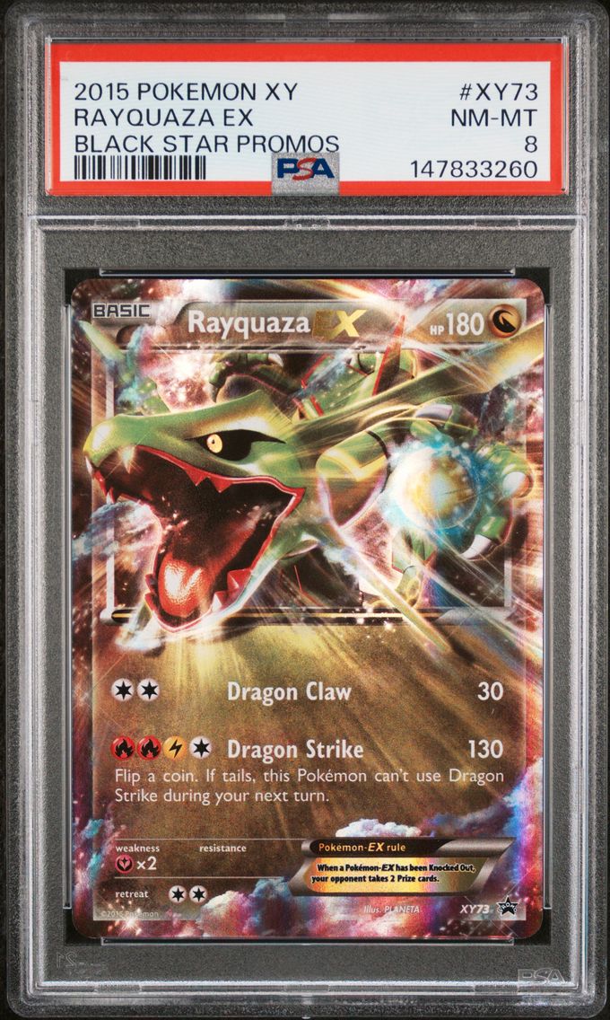 2015 #XY73 Rayquaza EX PSA 8 XY Black Star Promos Pokemon