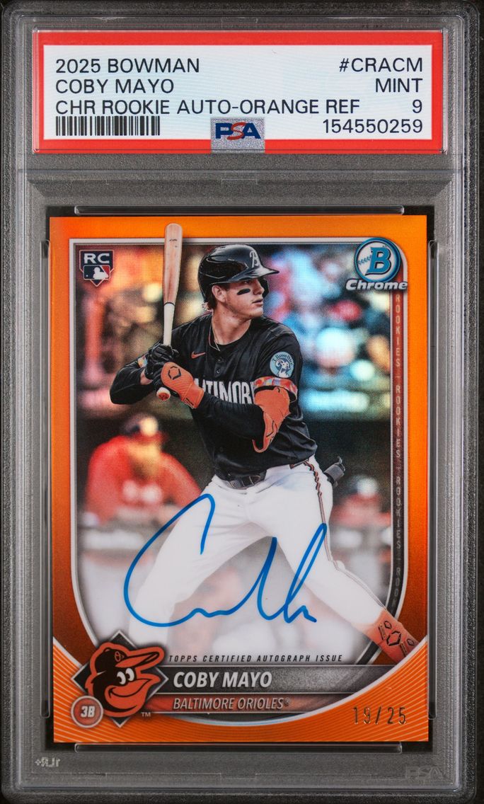 2025 #CRACM Coby Mayo PSA 9 Oran