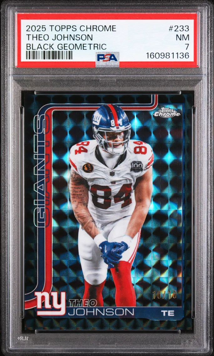 2025 #233 Theo Johnson PSA 7 Topps Chrome