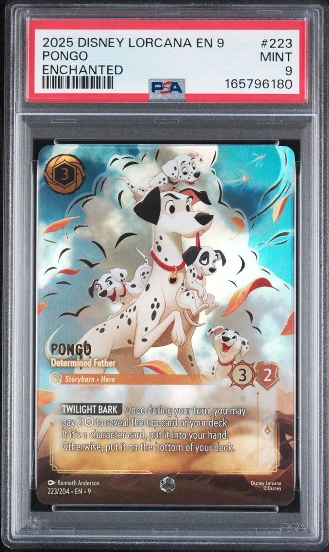 2025 #223 Pongo - Determined Father PSA 9 Disney Lorcana EN 9-Fabled