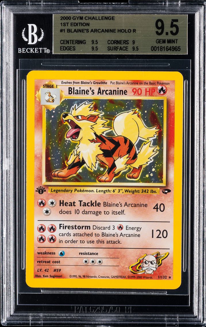 2000 #1 Blaine's Arcanine Holo-1