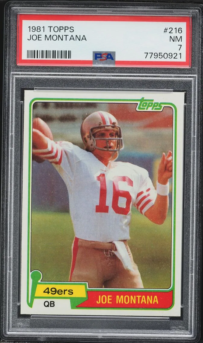 1981 #216 Joe Montana PSA 7 Topps Football