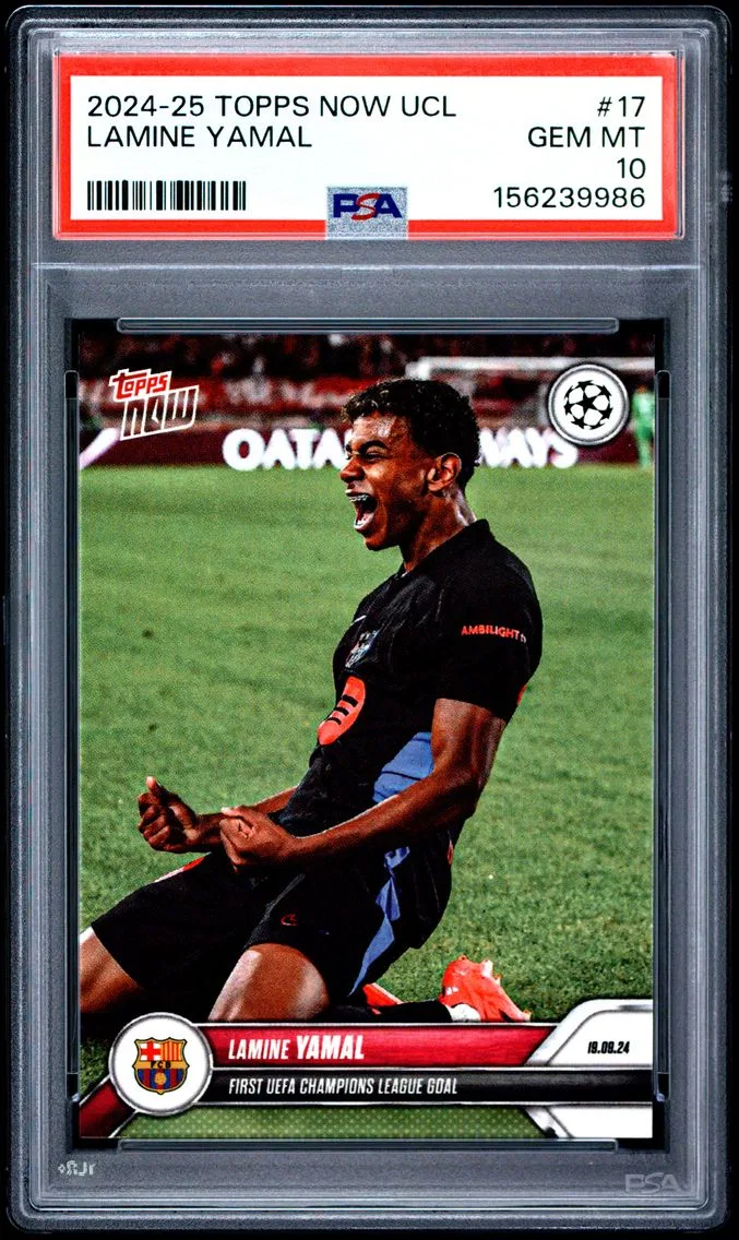 2024 #17 Lamine Yamal PSA 10 Topps Now UEFA Champions League