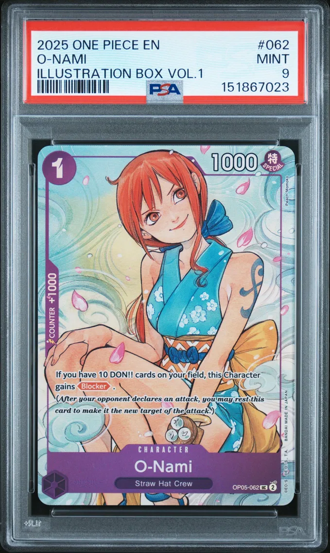 2025 #062 O-Nami PSA 9 One Piece Promos