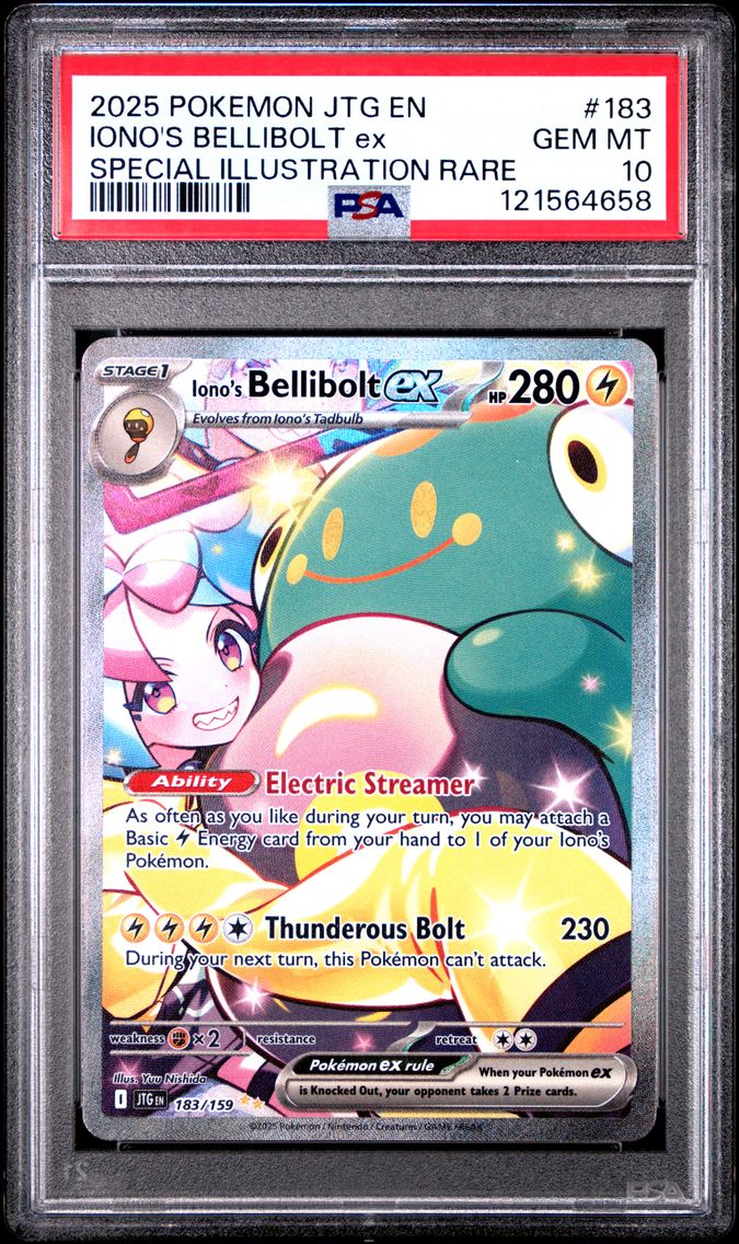 2025 #183 Iono's Bellibolt EX PSA 10 Jtg EN-Journey Together Pokemon