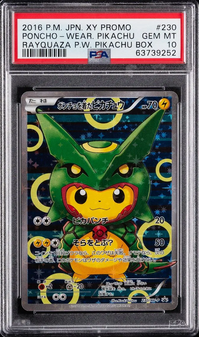2016 #230 Poncho-Wearing Pikachu PSA 10 Japanese XY Promo Pokemon