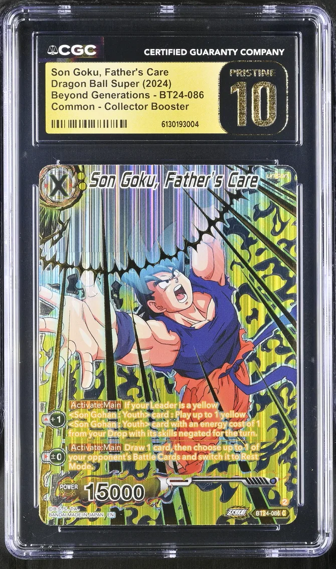 2024 #BT24-086 Son Goku, Father's Care CGC 10 Pristine Beyond Generations (BT24) - English
