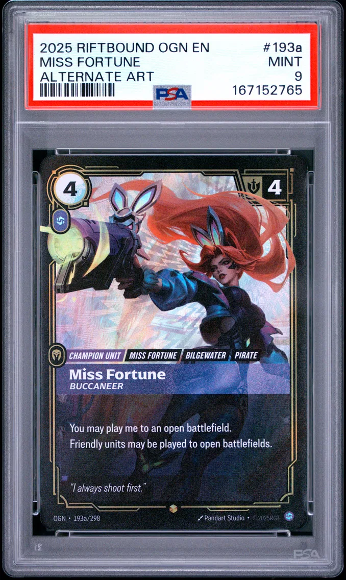 2025 #193a Miss Fortune - Buccaneer PSA 9 Riftbound: League of Legends Ogn-Origins