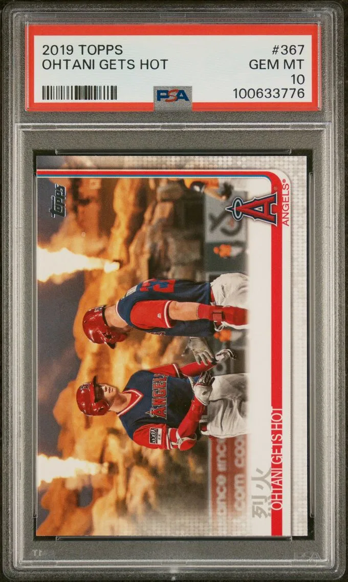 2019 #367 Ohtani Gets Hot PSA 10 Topps