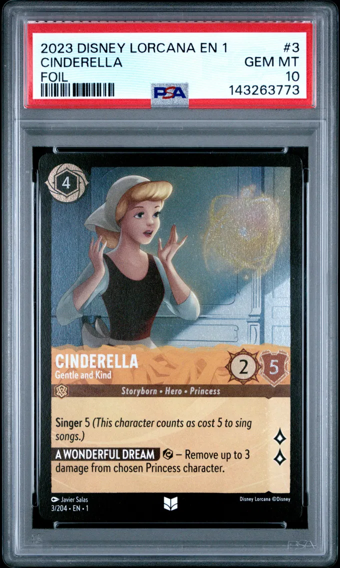 2023 #3 Cinderella - Gentle and Kind PSA 10 Disney Lorcana EN 1-the First Chapter