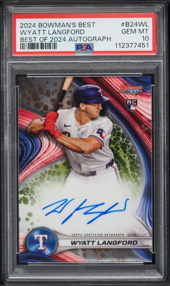 Wyatt Langford Bowman's Best Best of Autographs
