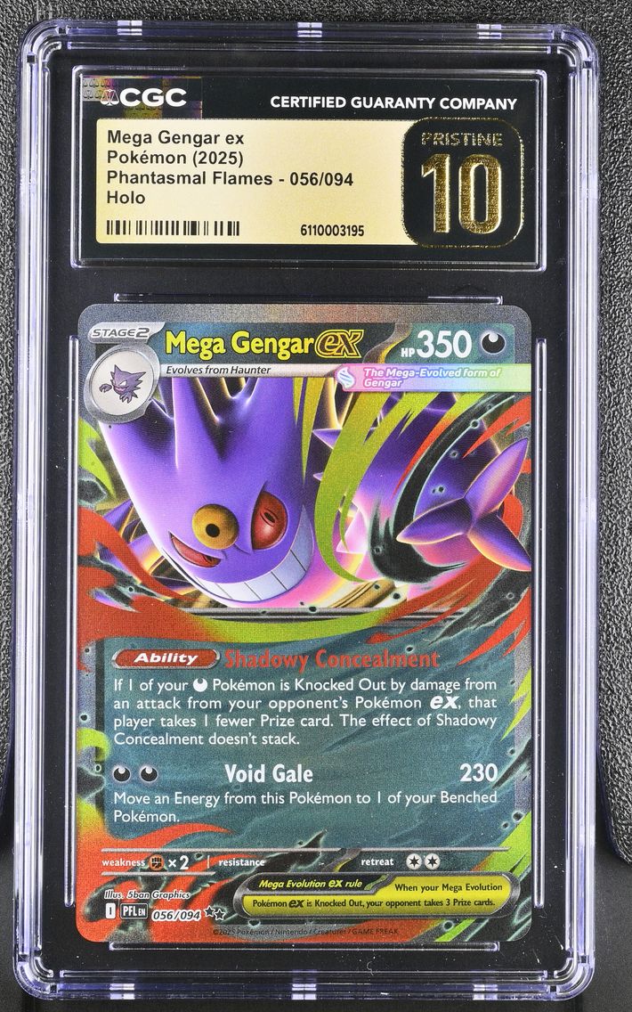2025 #056 Mega Gengar ex CGC 10 Pristine Phantasmal Flames - PFL EN - English