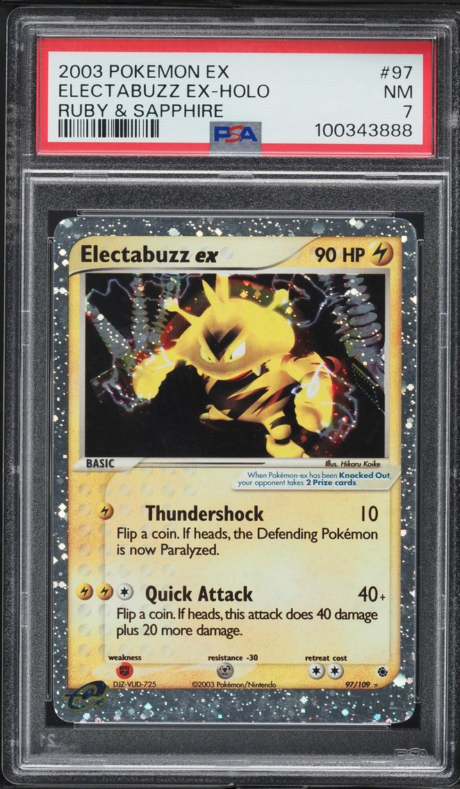 2003 #97 Electabuzz EX-Holo PSA 7 EX Ruby & Sapphire Pokemon